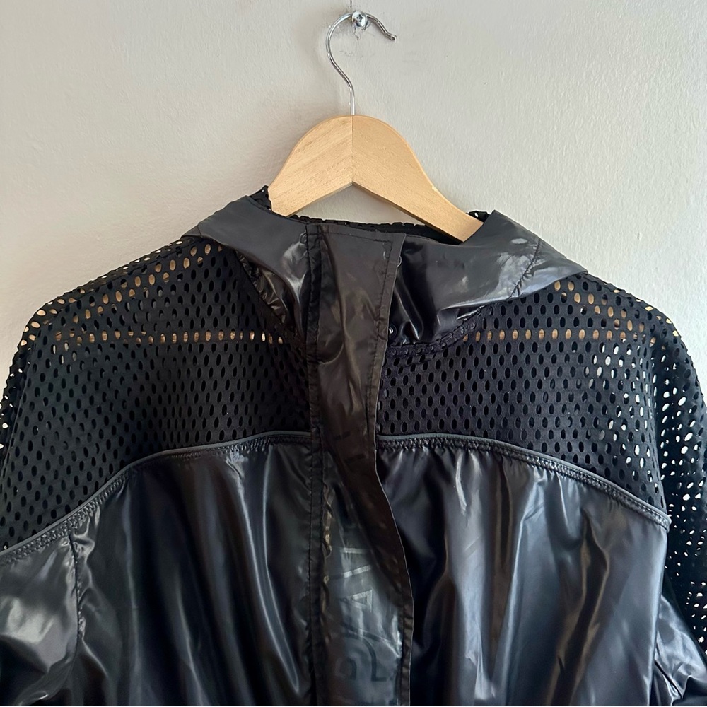 IVY PARK Black Mesh Bomber Jacket, Small - Picture 3 of 8